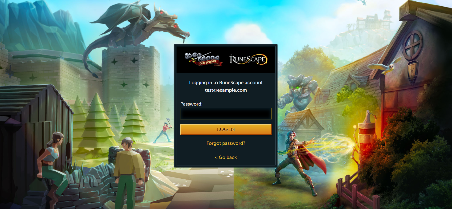 enter password legacy account